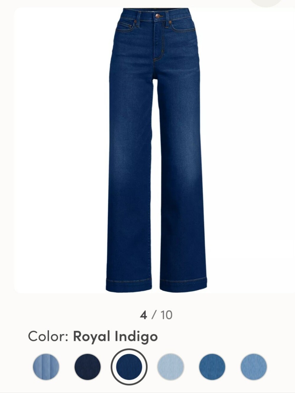 Lands' End High Rise Wide Leg Jeans